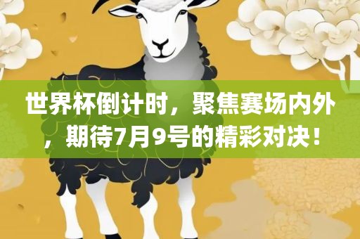 世界杯倒计时，聚焦赛场内外，期待7月9眉山市正发家政服务有限公司号的精彩对决！