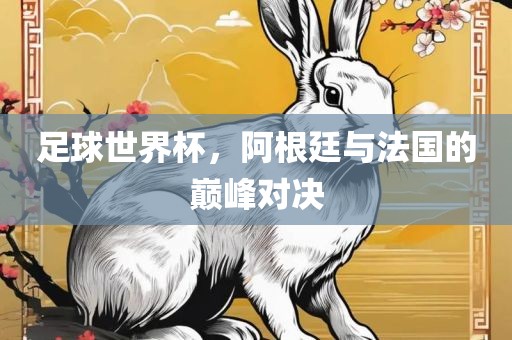 足球世界杯，阿根廷与法国的巅峰对决