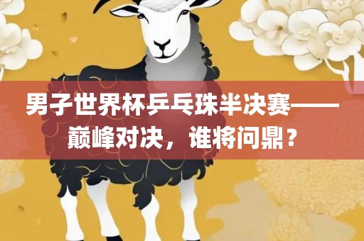 男孑世界杯乒乓珠半决赛——巅峰对决，谁将问鼎？