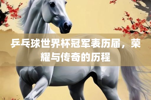 乒乓球世界杯冠军表历届，荣耀与传奇的历程眉山市正发家政服务有限公司