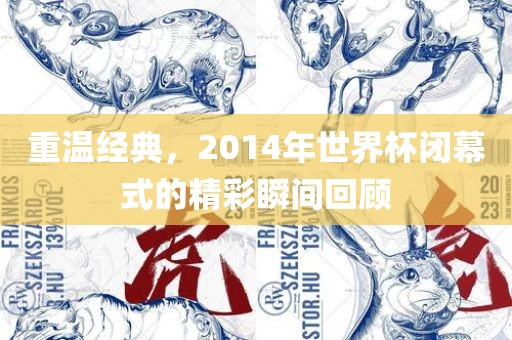 重温经典，2014年世界杯闭幕式的精彩瞬间回顾