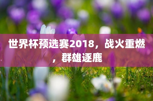 世界杯预选赛2018，战火重燃，群雄逐鹿