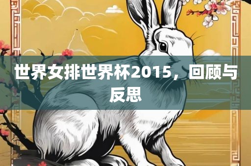 世界女排世界杯2015，回顾与反思