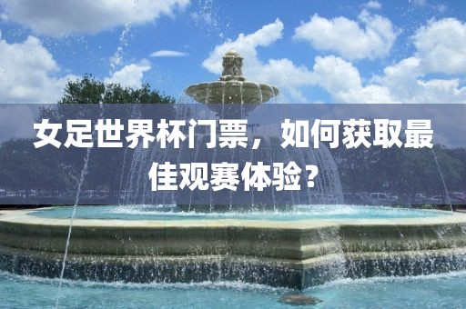 女足世界杯门票，如何获取最佳观赛体验？眉山市正发家政服务有限公司
