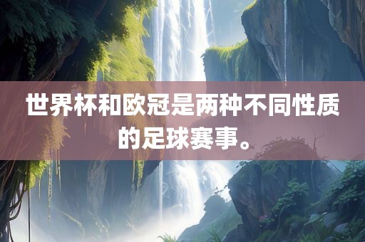 眉山市正发家政服务有限公司世界杯和欧冠是两种不同性质的足球赛事。
