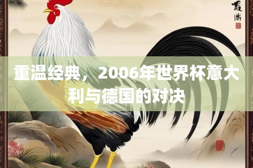 重温经典，2006年世界杯意大利与德国的对决眉山市正发家政服务有限公司