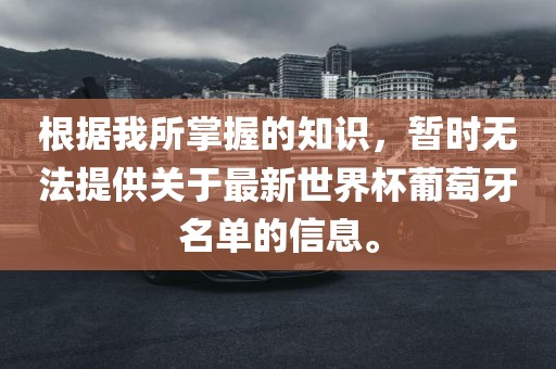 根据我所掌握的知识，暂时无法提供关于最新世界杯葡萄牙名单的信息。