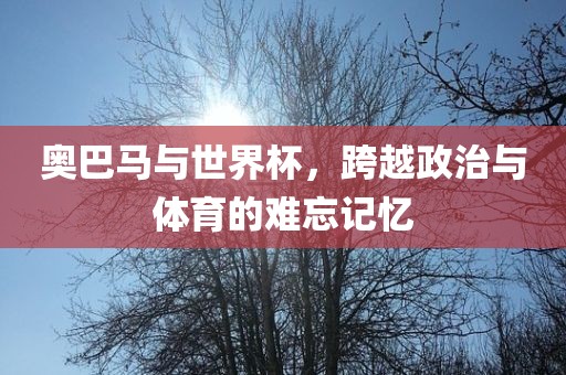 奥巴马与世界杯，跨越政治与体育的难忘记忆