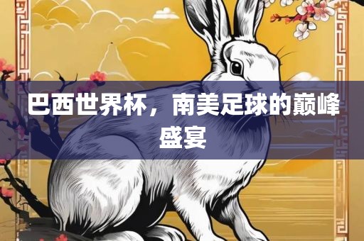 巴西世界杯，南美足球的巅峰盛宴
