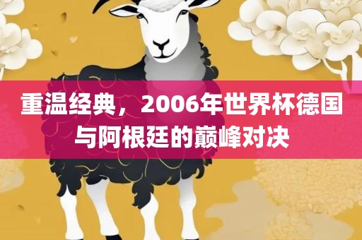 重温经典，2006年世界杯德国与阿根廷的巅峰对决