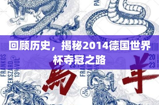 回顾历史，揭秘2014德国世界杯夺冠之路