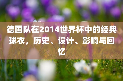 德国队在2014世界杯中的经典球衣，历史、设计、影响与回忆