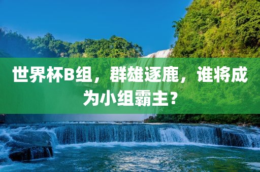世界杯B组，群雄逐鹿，谁将成为小组霸主？