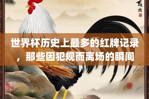 世界杯历史上最多的红牌记录，那些因犯规而离场的瞬间