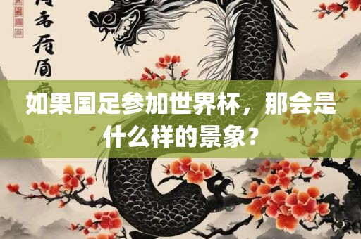 如果国足参加世界杯，那会是什么样的景象？