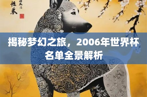 揭秘梦幻之旅，2006年世界杯名单全景解析