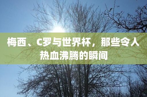 梅西、C罗与世界杯，那些令人热血沸腾的瞬间