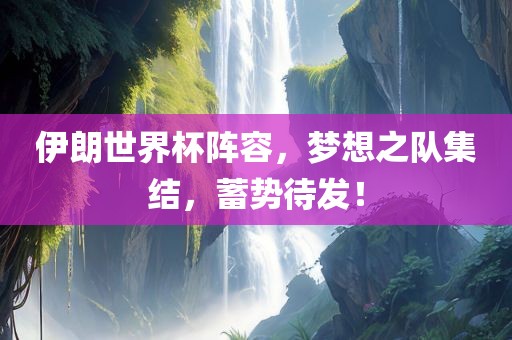伊朗世界杯阵容，梦想之队集结，蓄势待发！