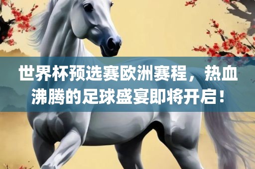 世界杯预选赛欧洲赛程，热血沸腾的足球盛宴即将开启！