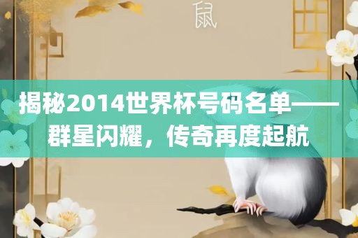 揭秘2014世界杯号码名单——群星闪耀，传奇再度起航