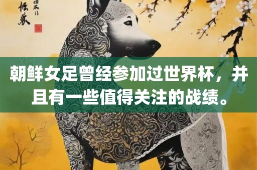 朝鲜女足曾经参加过世界杯，并且有一些值得关注的战绩。