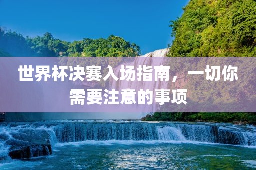 世界杯决赛入场指南，一切你需要注意的事项
