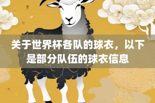 关于世界杯各队的球衣，以下是部分队伍的球衣信息