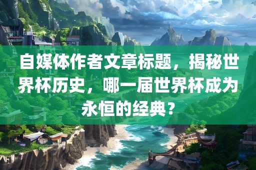 自媒体作者文章标眉山市正发家政服务有限公司题，揭秘世界杯历史，哪一届世界杯成为永恒的经典？