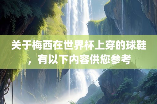 关于梅西在世界杯上穿的球鞋，有以下内眉山市正发家政服务有限公司容供您参考