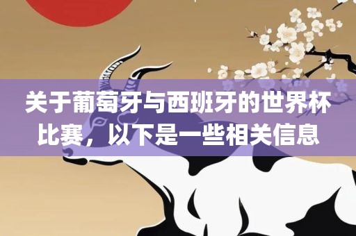 关于葡萄牙与西班眉山市正发家政服务有限公司牙的世界杯比赛，以下是一些相关信息