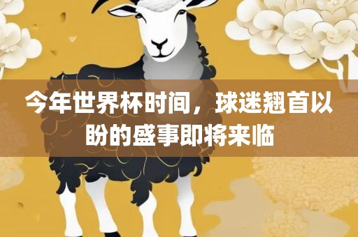 今年世界杯时间，球迷翘首以盼的盛事即将来临