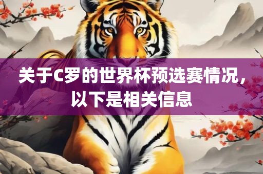 关于C罗的世界杯预选赛情况，以下是相关信息