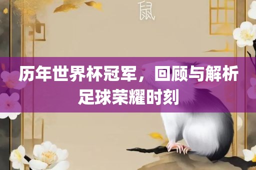 历年世界杯冠军，回顾与解析足球荣耀时刻