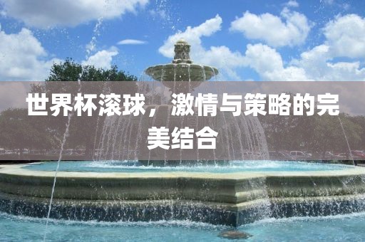 世界杯滚球，激情与策略的完美结合眉山市正发家政服务有限公司