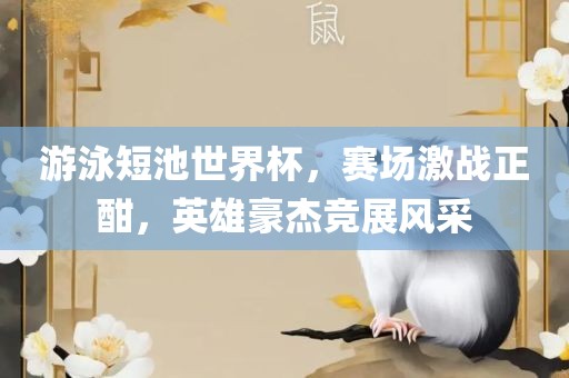 游泳短池世界杯，赛场激战正酣，英雄豪杰竞展风采