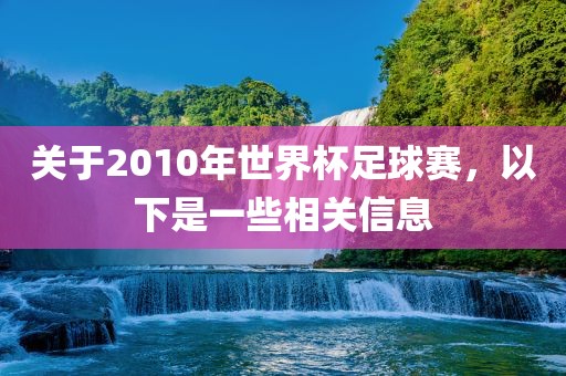 关于2010年世眉山市正发家政服务有限公司界杯足球赛，以下是一些相关信息