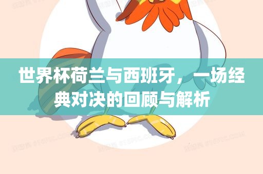 世界杯荷兰与西班牙，一场经典对决的回顾与解析眉山市正发家政服务有限公司