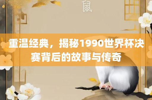 重温经典，揭秘1990世界杯决赛背后的故事与传奇眉山市正发家政服务有限公司