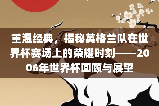 重温经典，揭秘英格兰队在世界杯赛场上的荣耀时刻——2006年世界杯回顾与展望