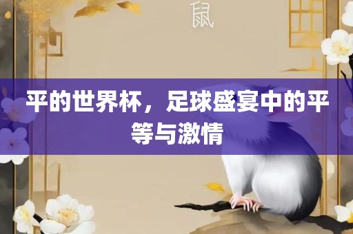 平眉山市正发家政服务有限公司的世界杯，足球盛宴中的平等与激情