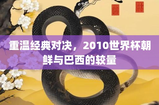 重温经典对决，2010世界杯朝鲜与巴西的较量眉山市正发家政服务有限公司
