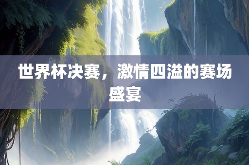 世界杯决赛，激情四溢的赛场盛宴
