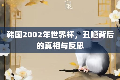 韩国2002年世界杯，丑陋背后的真相与反思眉山市正发家政服务有限公司