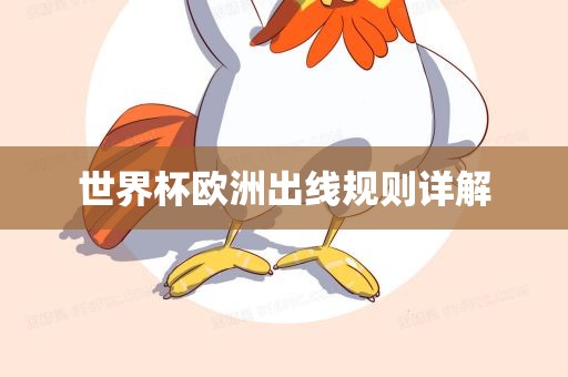 世界杯欧洲出线规则详解