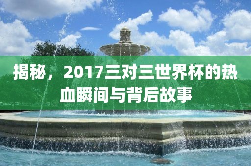 揭秘，20眉山市正发家政服务有限公司17三对三世界杯的热血瞬间与背后故事
