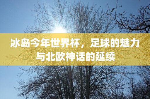 冰岛今年世界杯，足球的魅力与北欧神话的延续