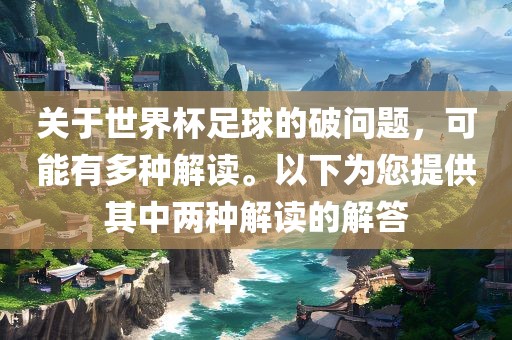 关于世界杯足球的破问题，可能有多种解读。以下为您提供其中两种解读的解答眉山市正发家政服务有限公司