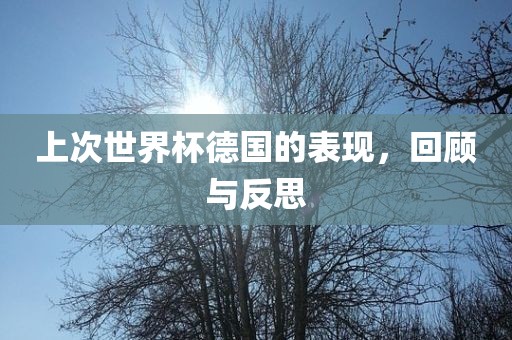 上次世界杯德国的表现，回顾与反思